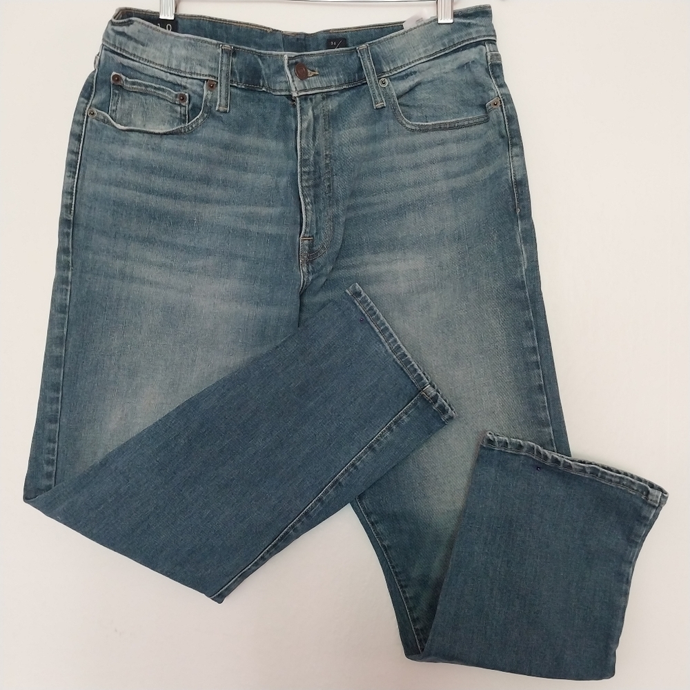 Lucky Brand Jeans Medium Wash 410 Athletic Slim Blue Denim Jeans Men's Sz 36X30